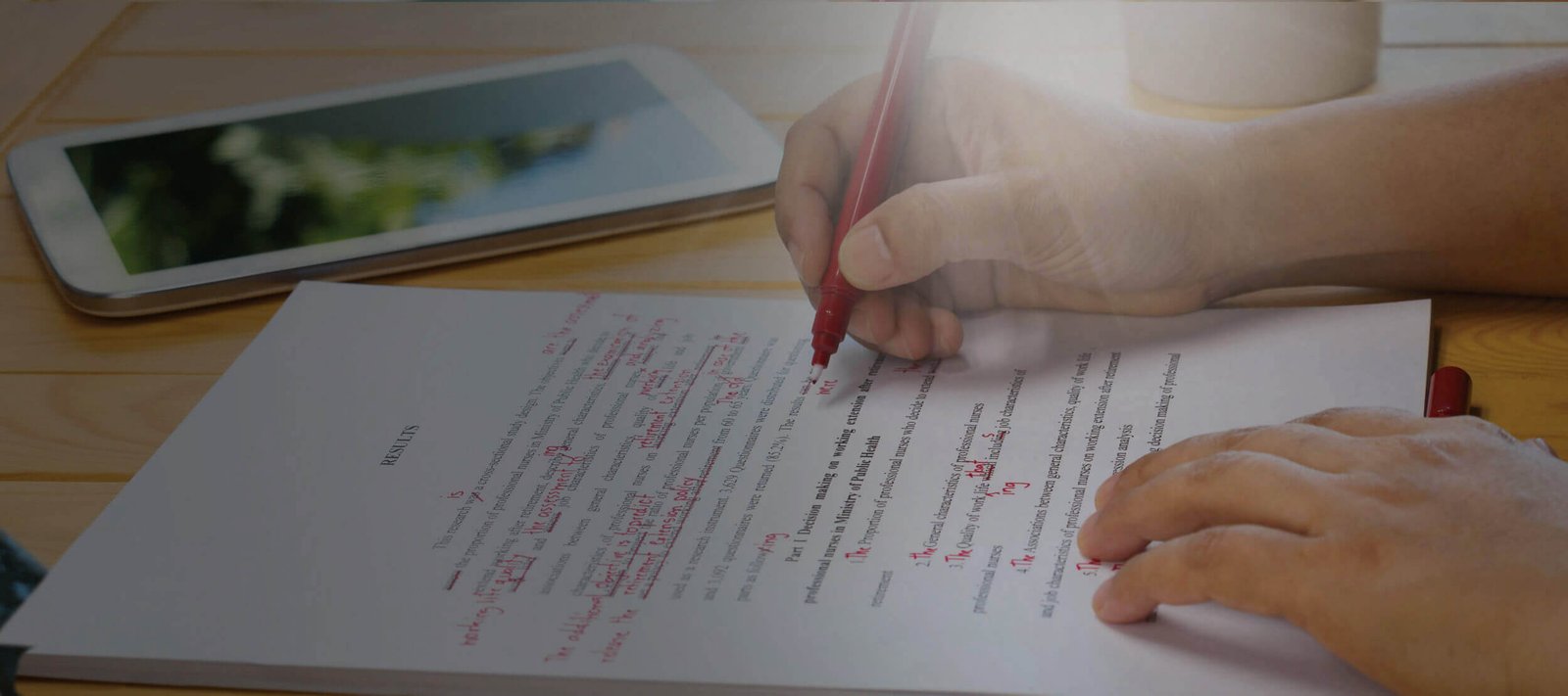 Manuscript editing