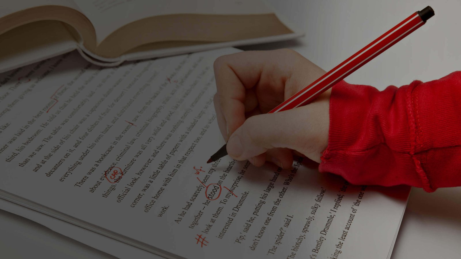 Copy editing a manuscript